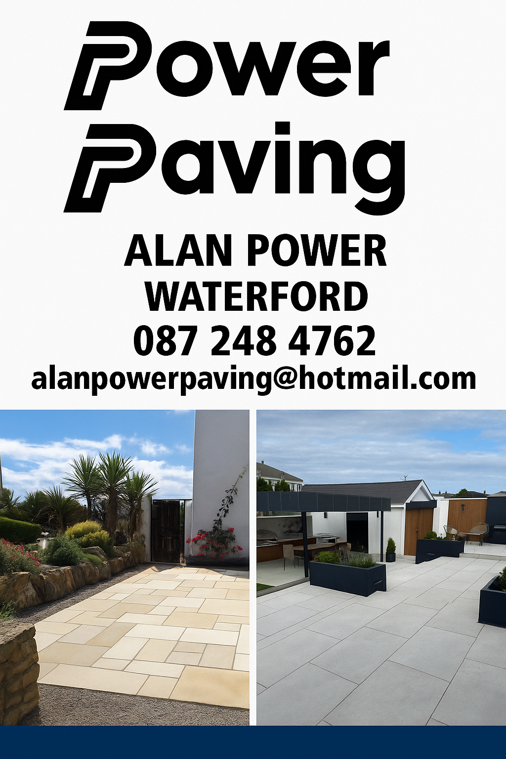 Alan Power Paving Ltd — supplied sponsor advertisement artwork